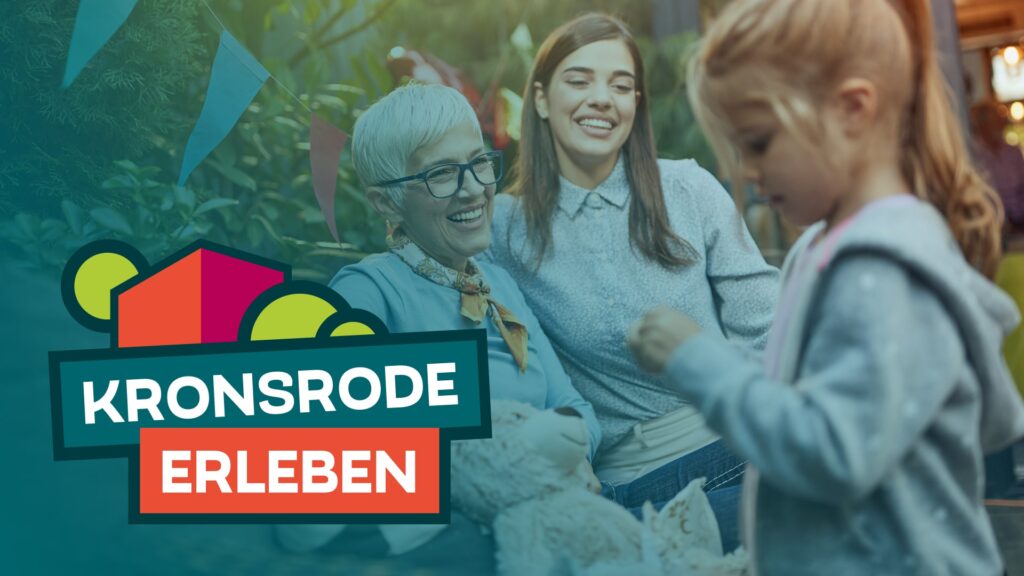 Straßenfest mit Familie und Visual "Kronsrode erleben"